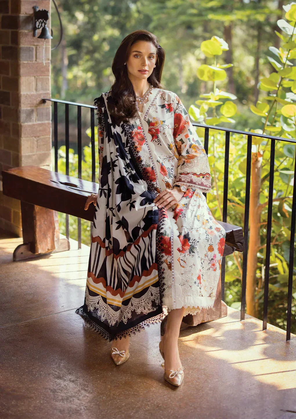 Elaf Premium | Print Chikankari 24 | ECT-02A MELROSE - House Of Anaya