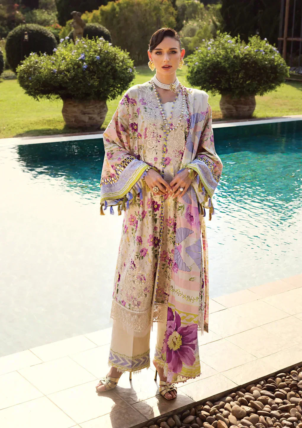 Elaf Premium | Print Chikankari 24 | ECT-06A RIVERDALE - House Of Anaya