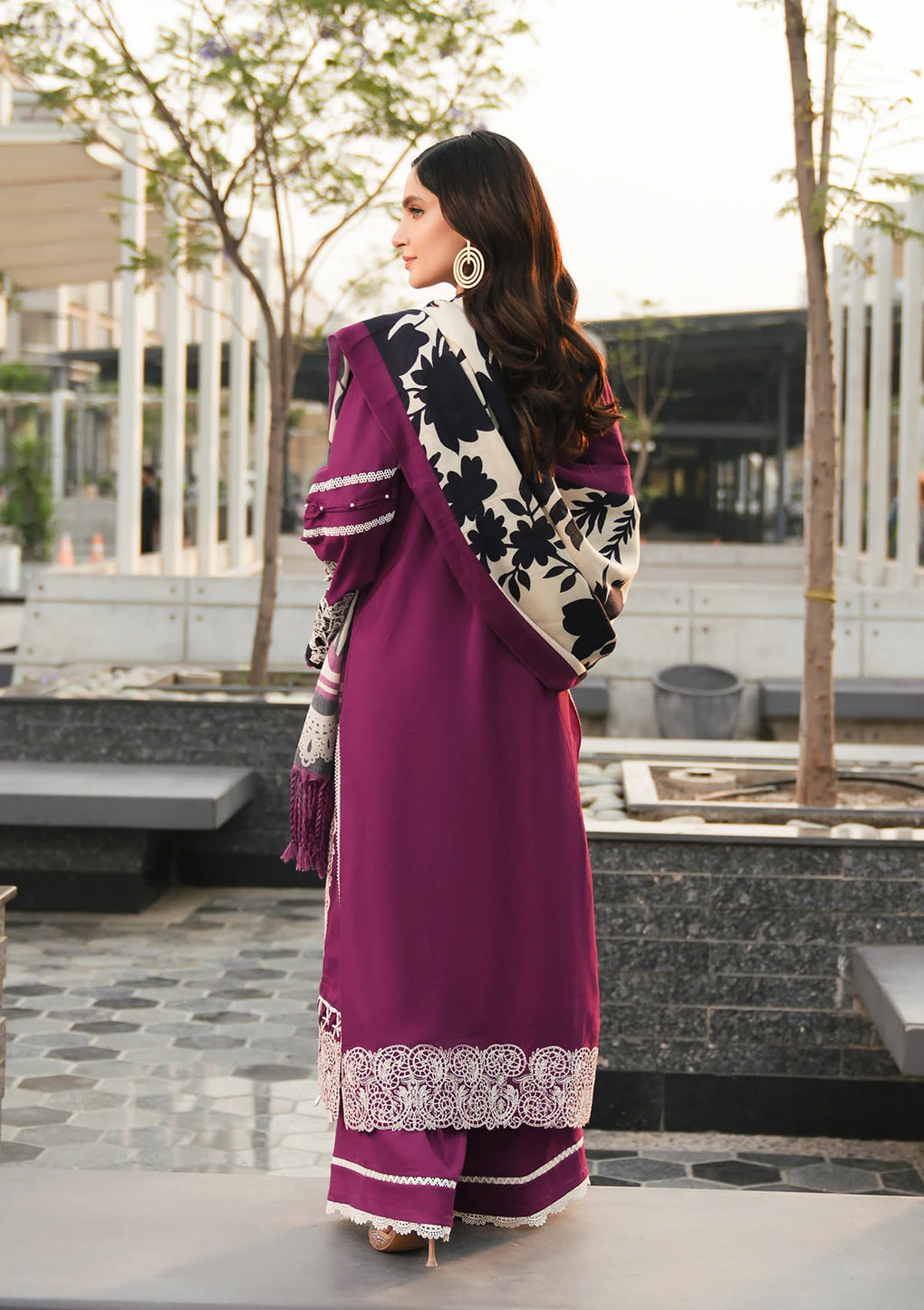 Elaf Premium | Winter Pashmina Shawl Collection | EPW-1A Infinite Love - House Of Anaya