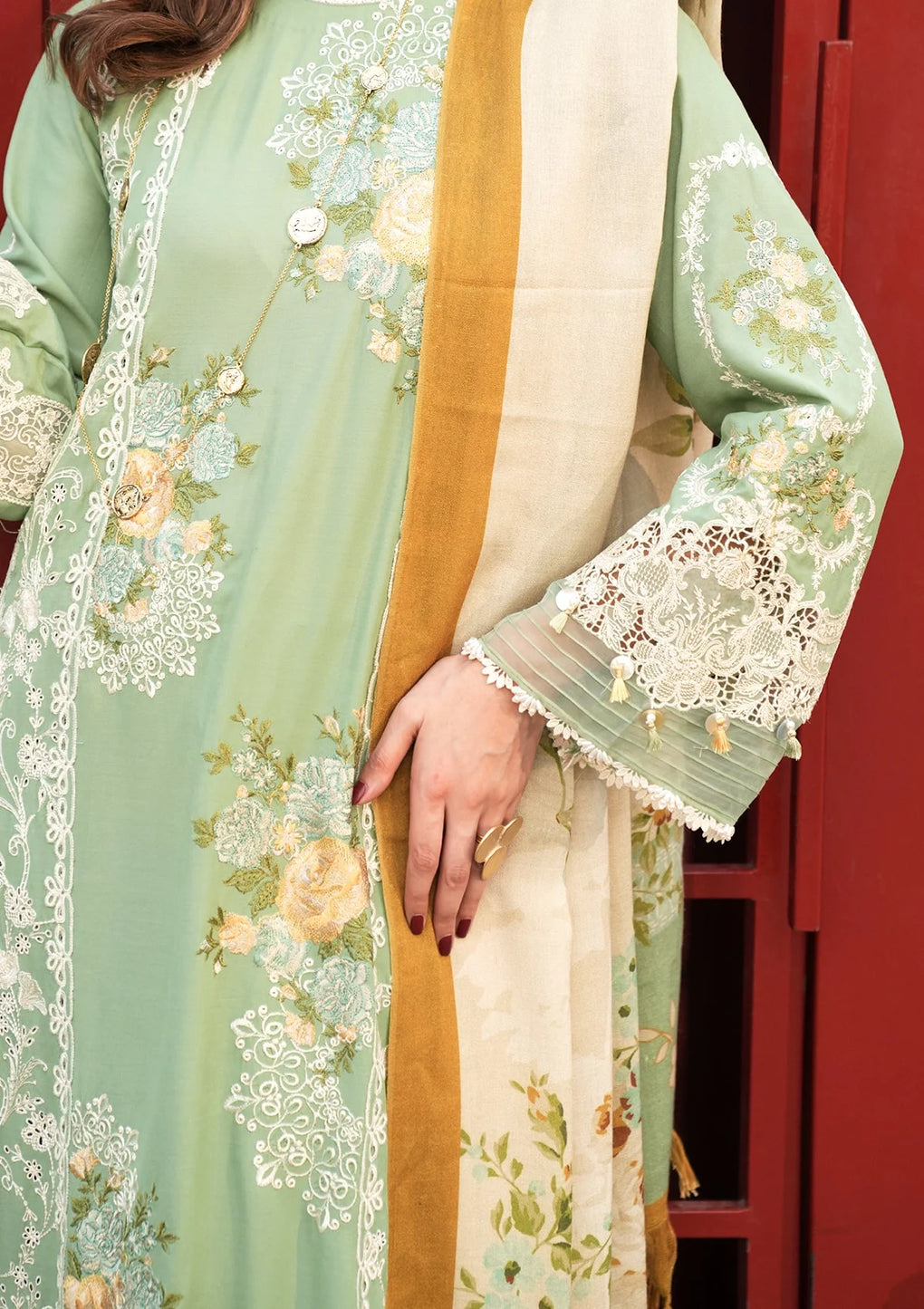 Elaf Premium | Winter Pashmina Shawl Collection | EPW-4B Whispers of Joy - House Of Anaya