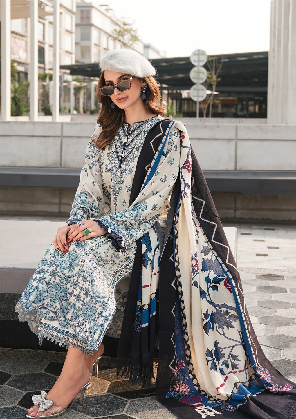Elaf Premium | Winter Pashmina Shawl Collection | EPW-5B Cherished Memories - House Of Anaya