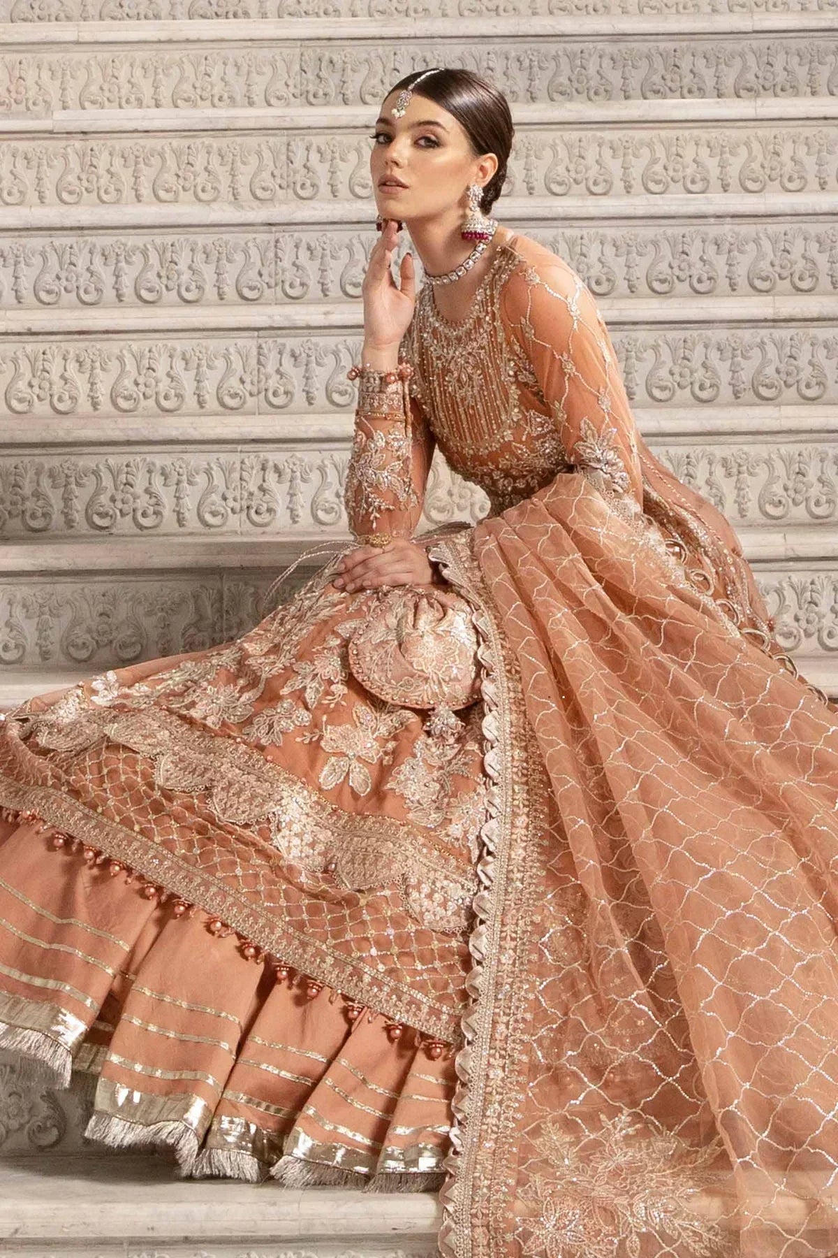 Maria B | Mbroidered Fabrics 2024 | BD-2804 - House Of Anaya
