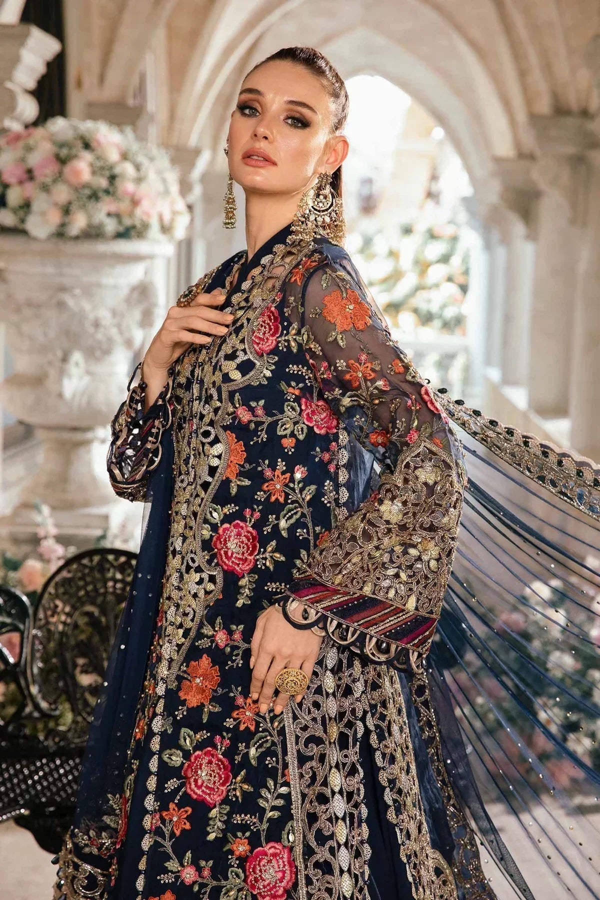 Maria B | Mbroidered Fabrics 2024 | BD-2808 - House Of Anaya