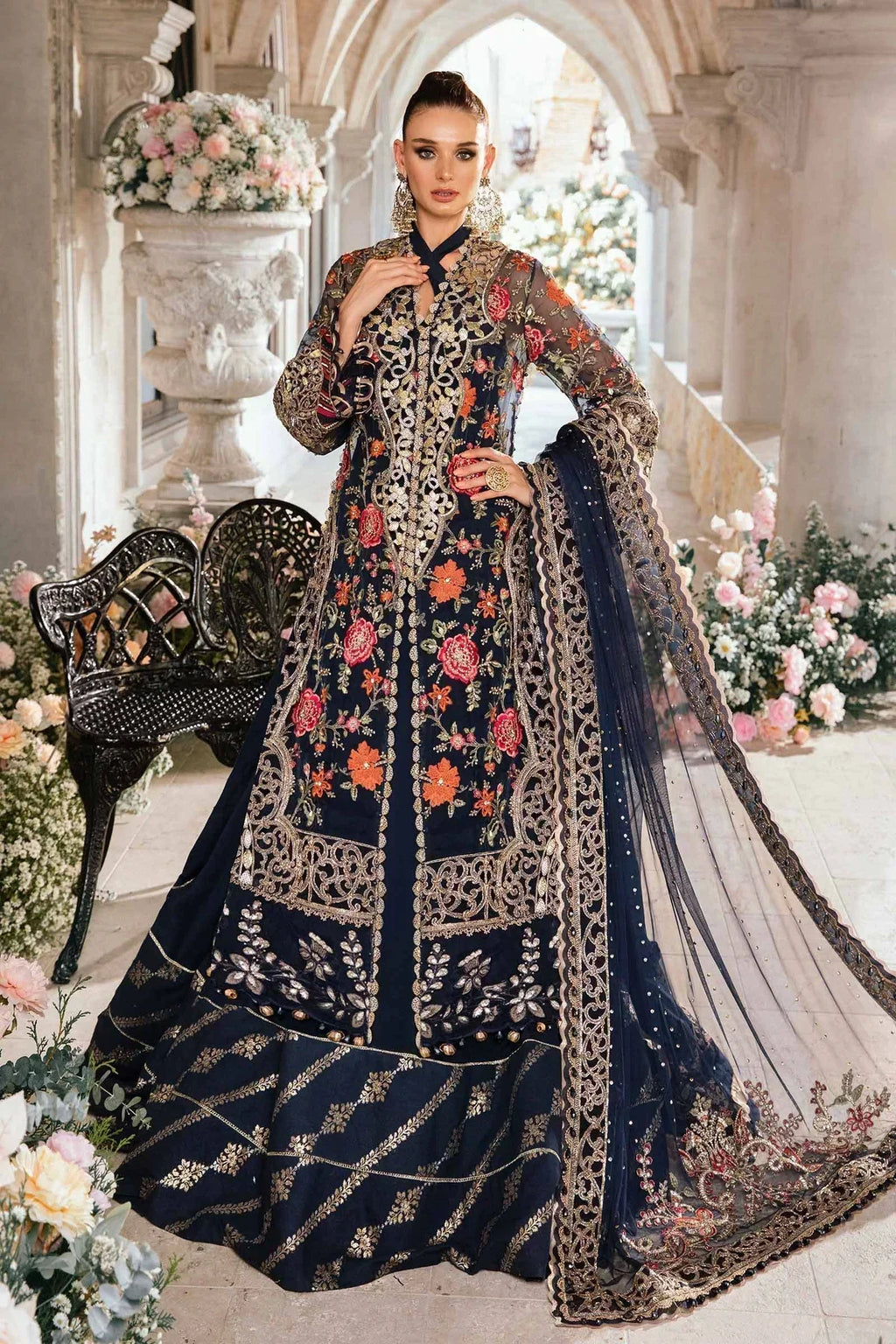 Maria B | Mbroidered Fabrics 2024 | BD-2808 - House Of Anaya