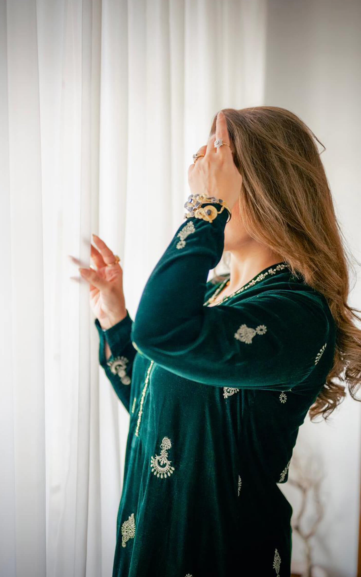 Asifa and Nabeel | zephyr | Emerald Royale Kaftan
