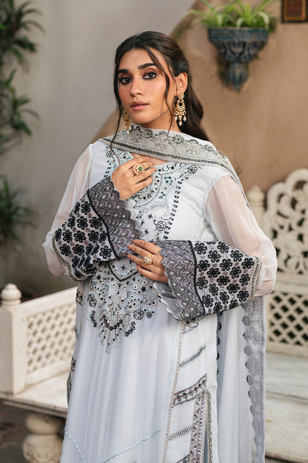 Maryum N Maria | Luxury Stitched | 3 Piece Embroidered Chiffon LILIYA - FSU5657