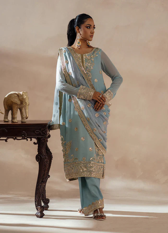 Maryum N Maria | Mehrun | 3 Piece Embroidered Chiffon AZITA - FSU5619