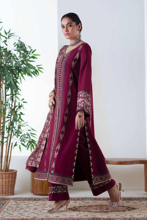 Maryum N Maria | Noore Winters 25 | 3 Piece Embroidered Khaddar MALALAI - FSU5670