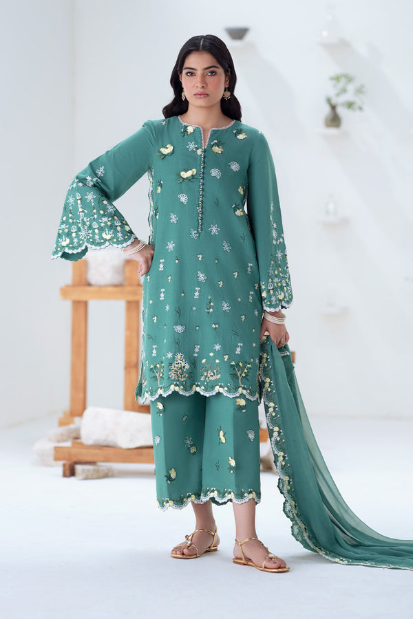 Maryum N Maria | Noore Winters 25 | 3 Piece Embroidered Khaddar TABANA - FSU5676