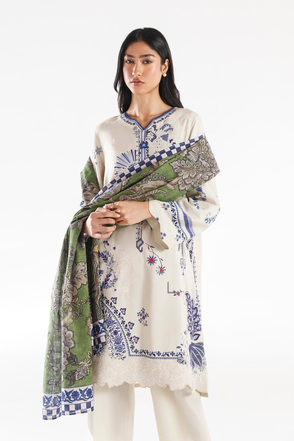 Sana Safinaz | Luxury Pret | Muzlin Linen Suit FW25MUZ020BP3