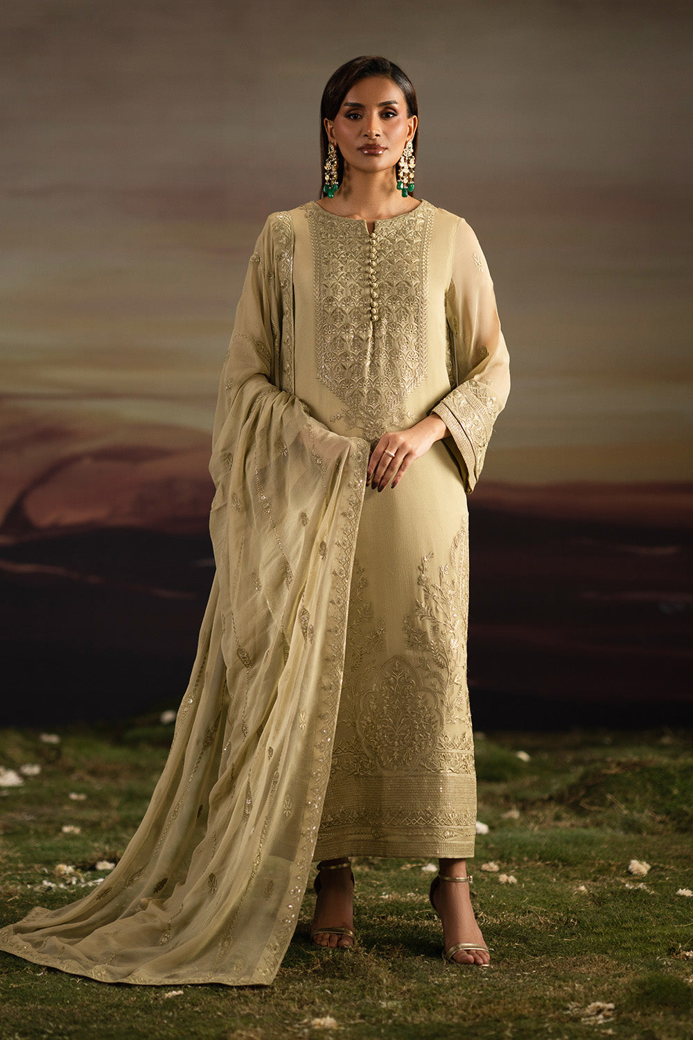 Maryum N Maria | Luxury Stitched | 3-Piece-Embroiderd-Chiffon ISHA - FWU5701