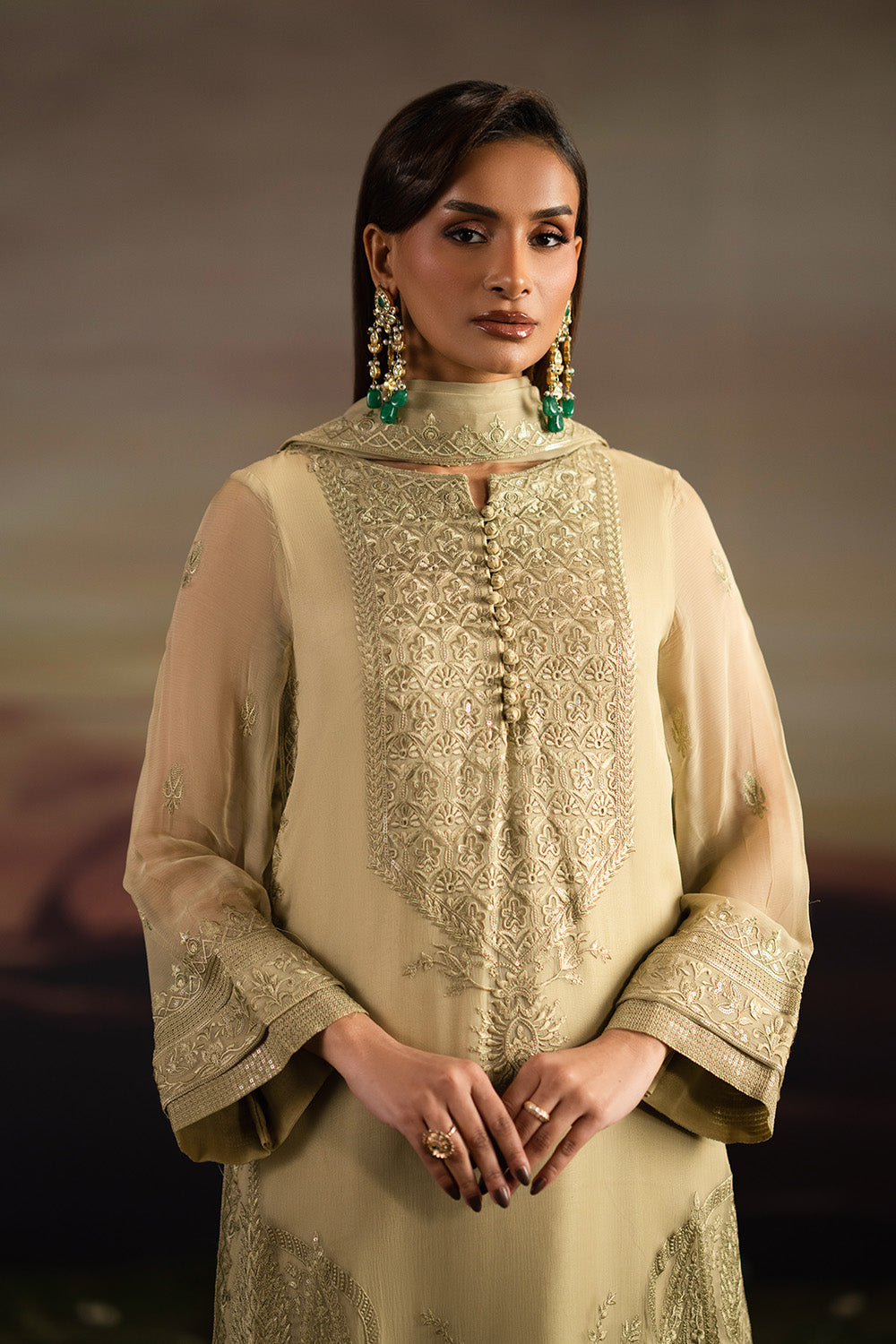 Maryum N Maria | Luxury Stitched | 3-Piece-Embroiderd-Chiffon ISHA - FWU5701