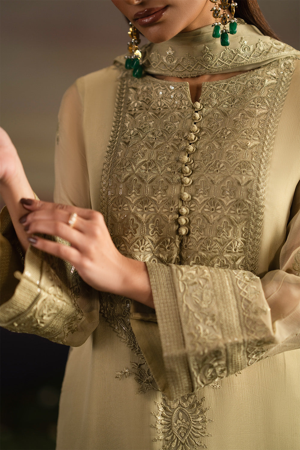 Maryum N Maria | Luxury Stitched | 3-Piece-Embroiderd-Chiffon ISHA - FWU5701