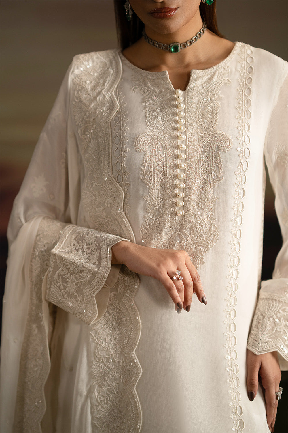 Maryum N Maria | Luxury Stitched | 3-Piece-Embroiderd-Chiffon ISHVA - FWU5702