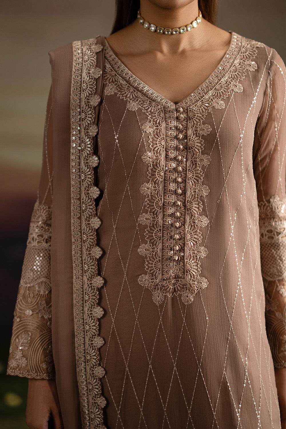 Maryum N Maria | Luxury Stitched | 3-Piece-Embroiderd-Chiffon ITHAZH - FWU5703