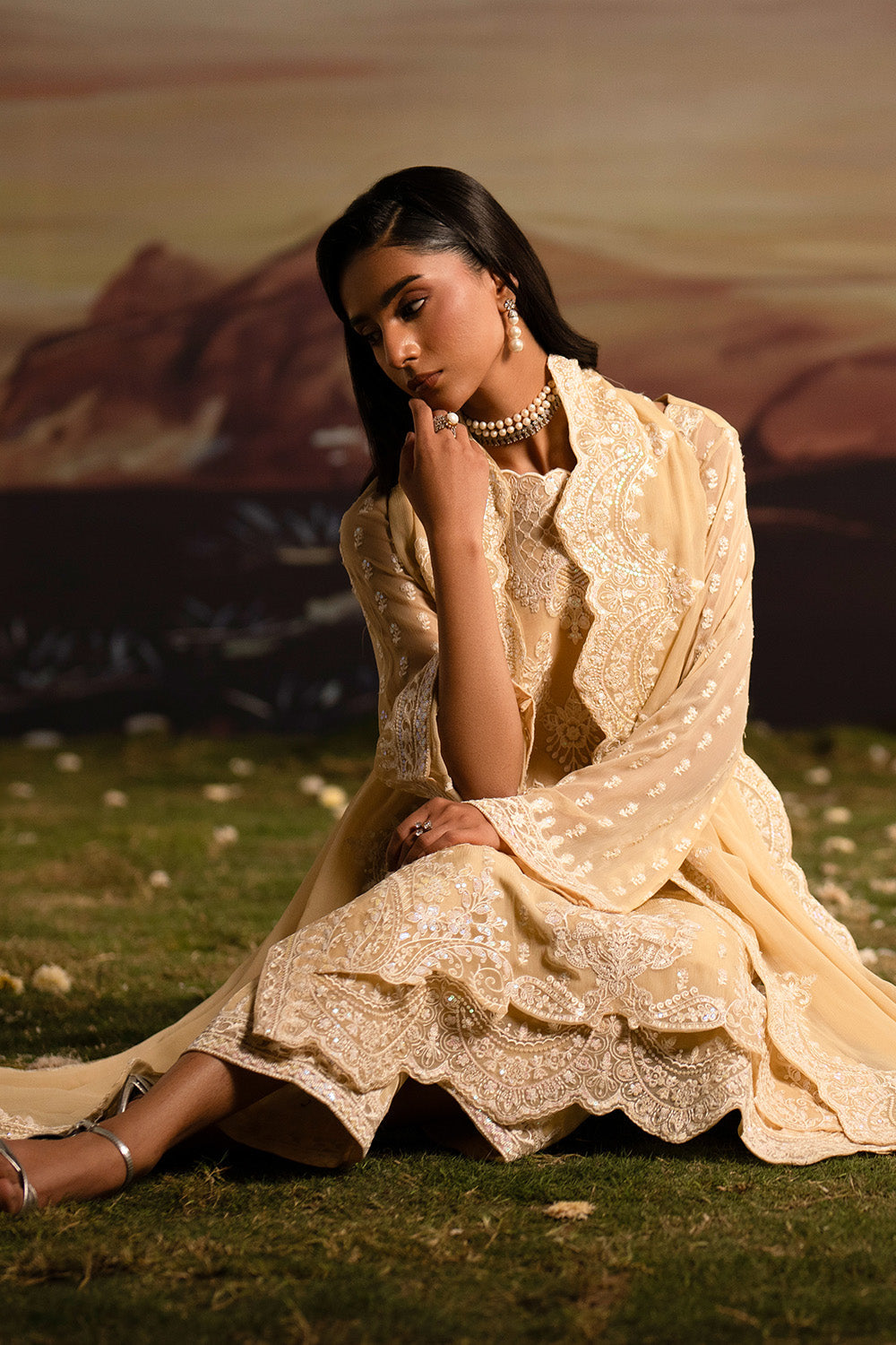 Maryum N Maria | Luxury Stitched | 3-Piece-Embroiderd-Chiffon ISHANI - FWU5705