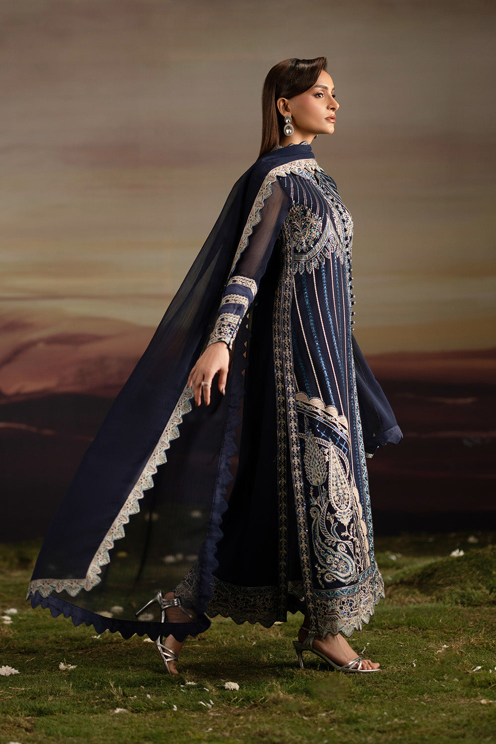Maryum N Maria | Luxury Stitched | 3-Piece-Embroiderd-Chiffon INDU - FWU5706