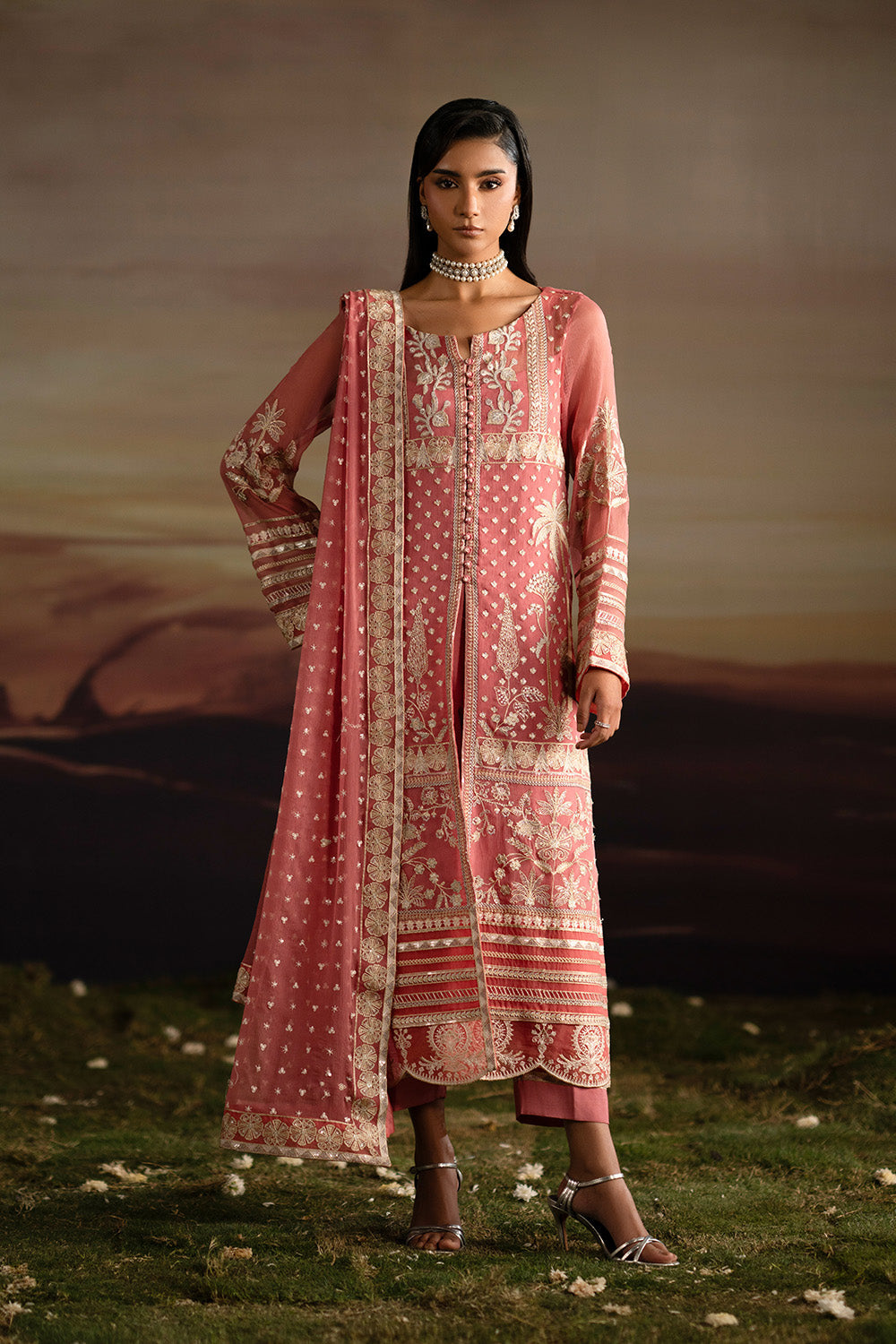 Maryum N Maria | Luxury Stitched | 3-Piece-Embroiderd-Chiffon INDIYA - FWU5707
