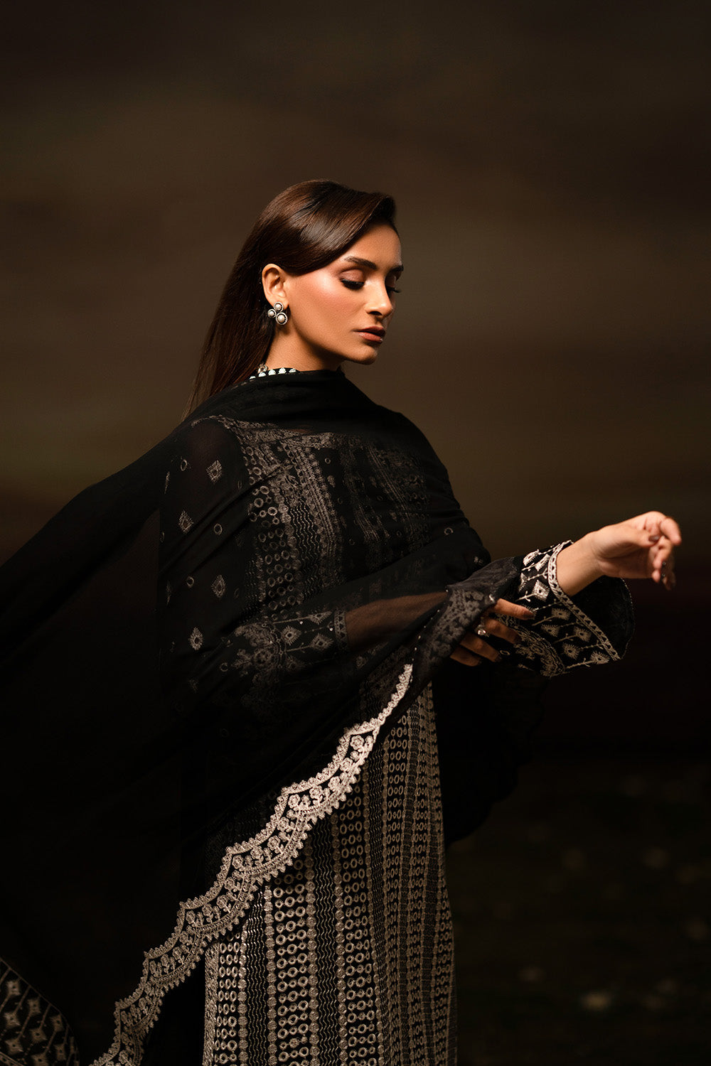 Maryum N Maria | Luxury Stitched | 3-Piece-Embroiderd-Chiffon INBHA - FWU5708