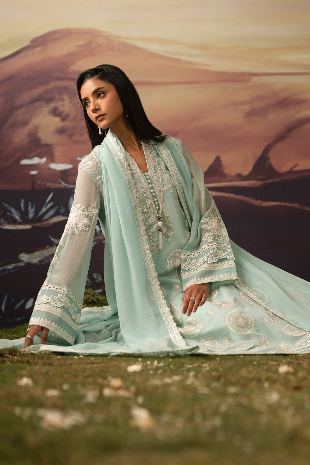 Maryum N Maria | Luxury Stitched | 3-Piece-Embroiderd-Chiffon ILAVALAGI - FWU5709