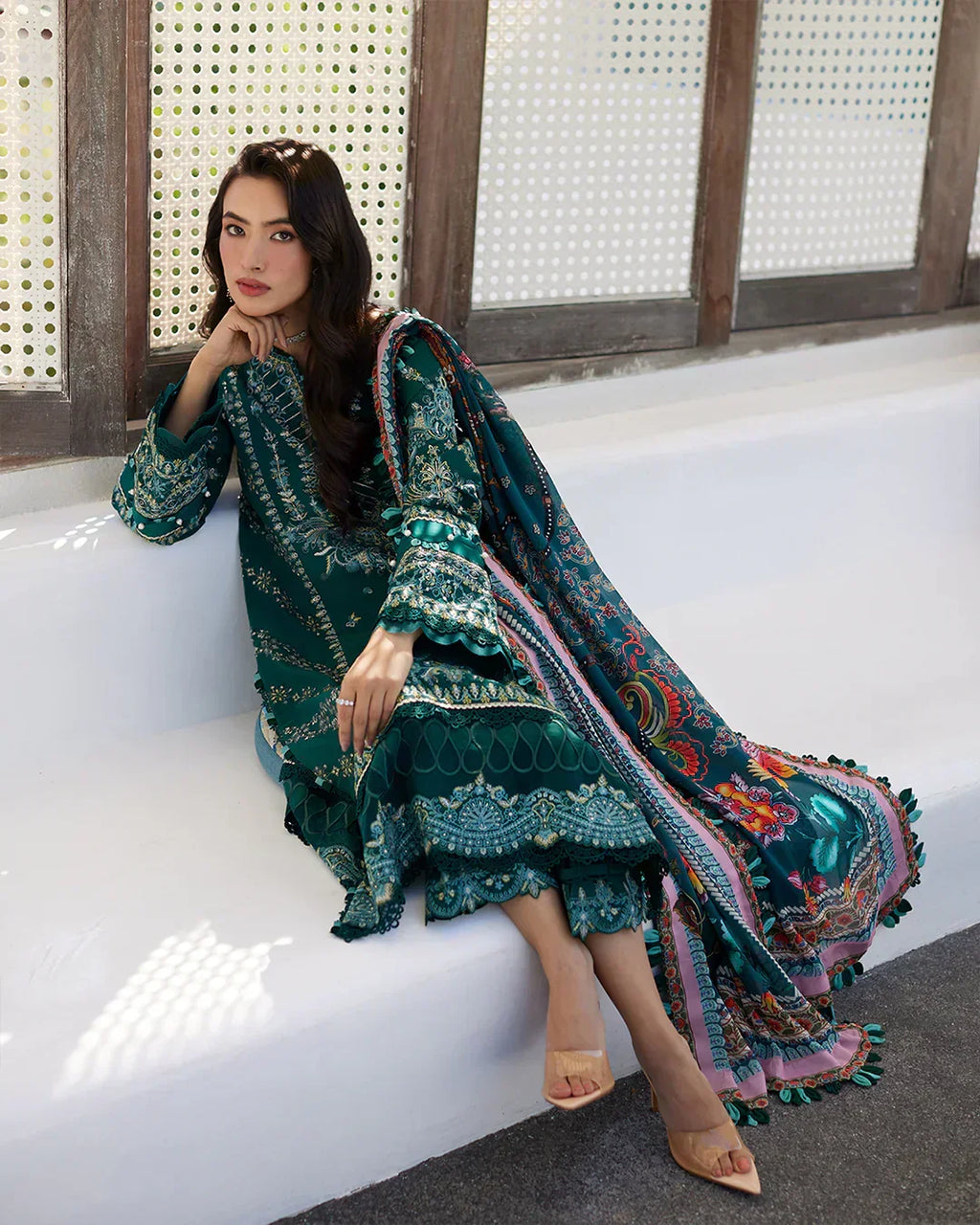 Faiza Saqlain | Liliana Luxury Lawn 24 | Milena - House Of Anaya