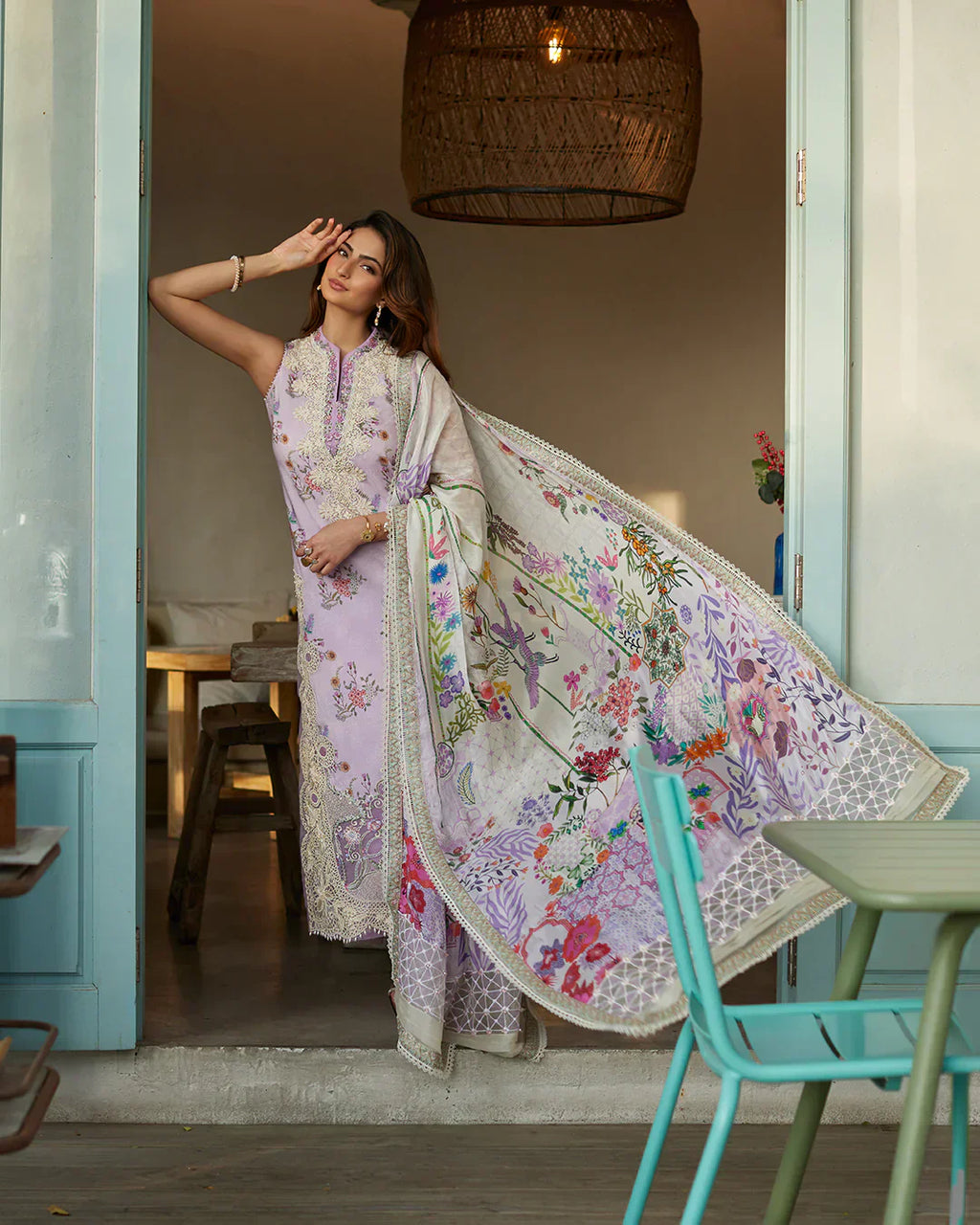 Faiza Saqlain | Liliana Luxury Lawn 24 | Nazeli - House Of Anaya