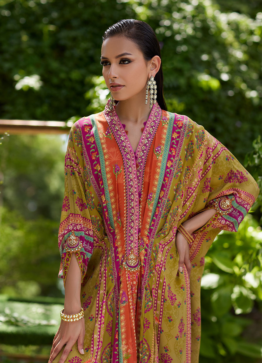 Farah Talib Aziz | Mayna Festive Prints 24 | Qailah Kaftan