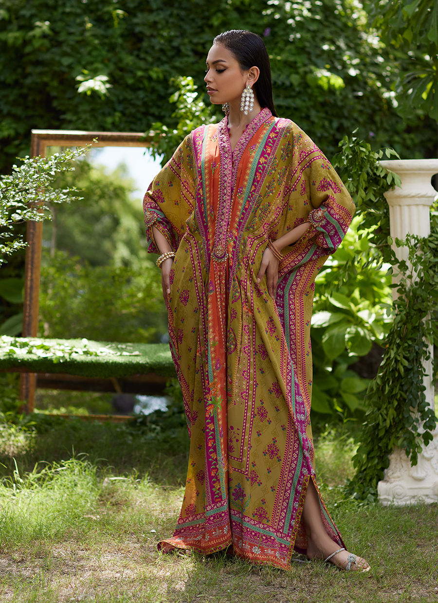 Farah Talib Aziz | Mayna Festive Prints 24 | Qailah Kaftan