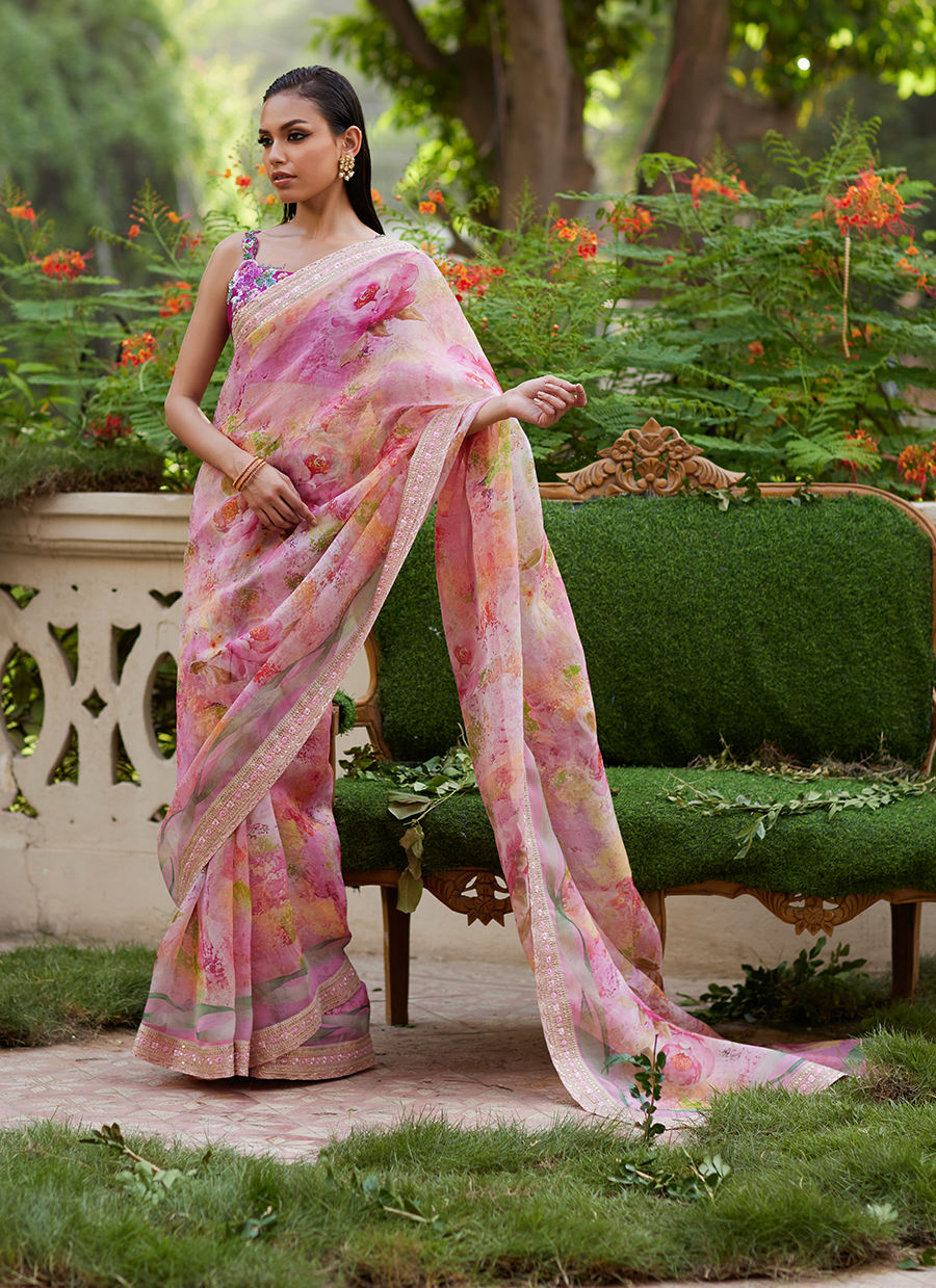 Farah Talib Aziz | Mayna Festive Prints 24 | Marzeia Saree