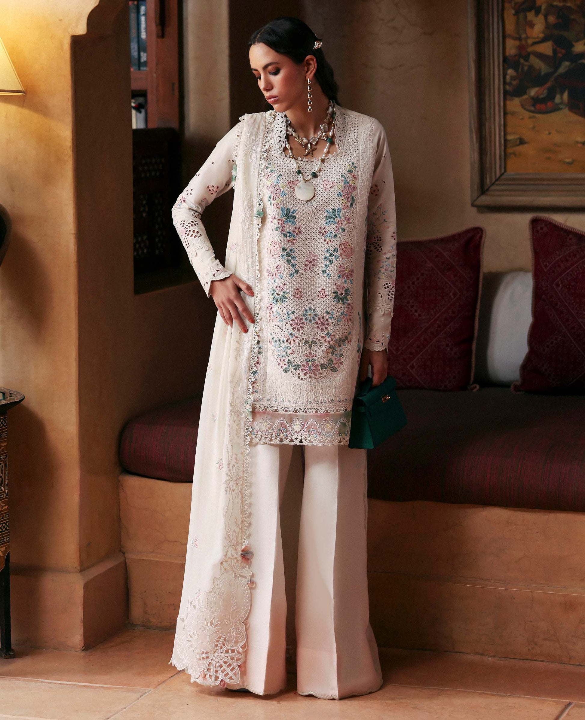 Republic Womenswear | Embroidered Pret 26 | Ivoire