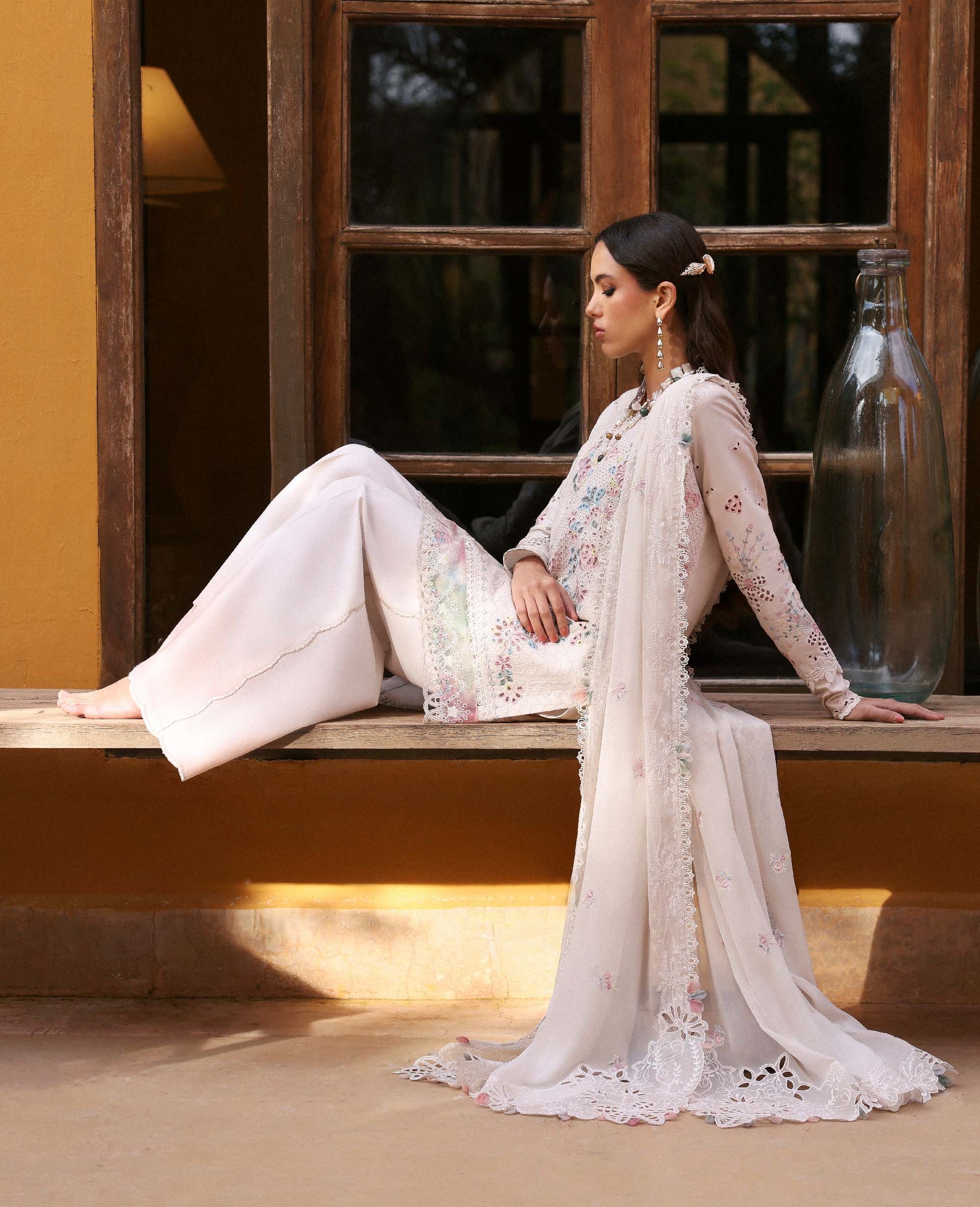 Republic Womenswear | Embroidered Pret 26 | Ivoire