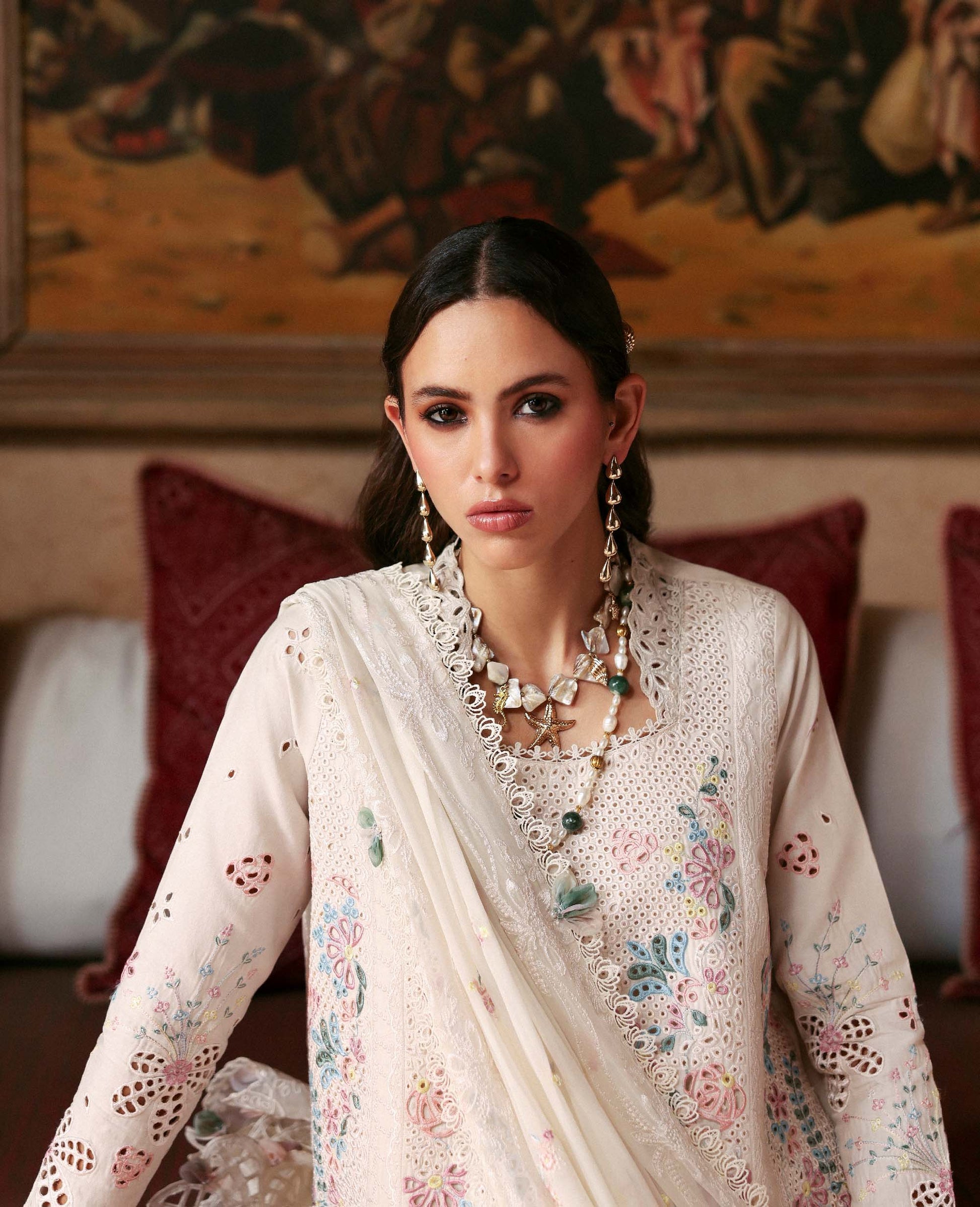 Republic Womenswear | Embroidered Pret 26 | Ivoire