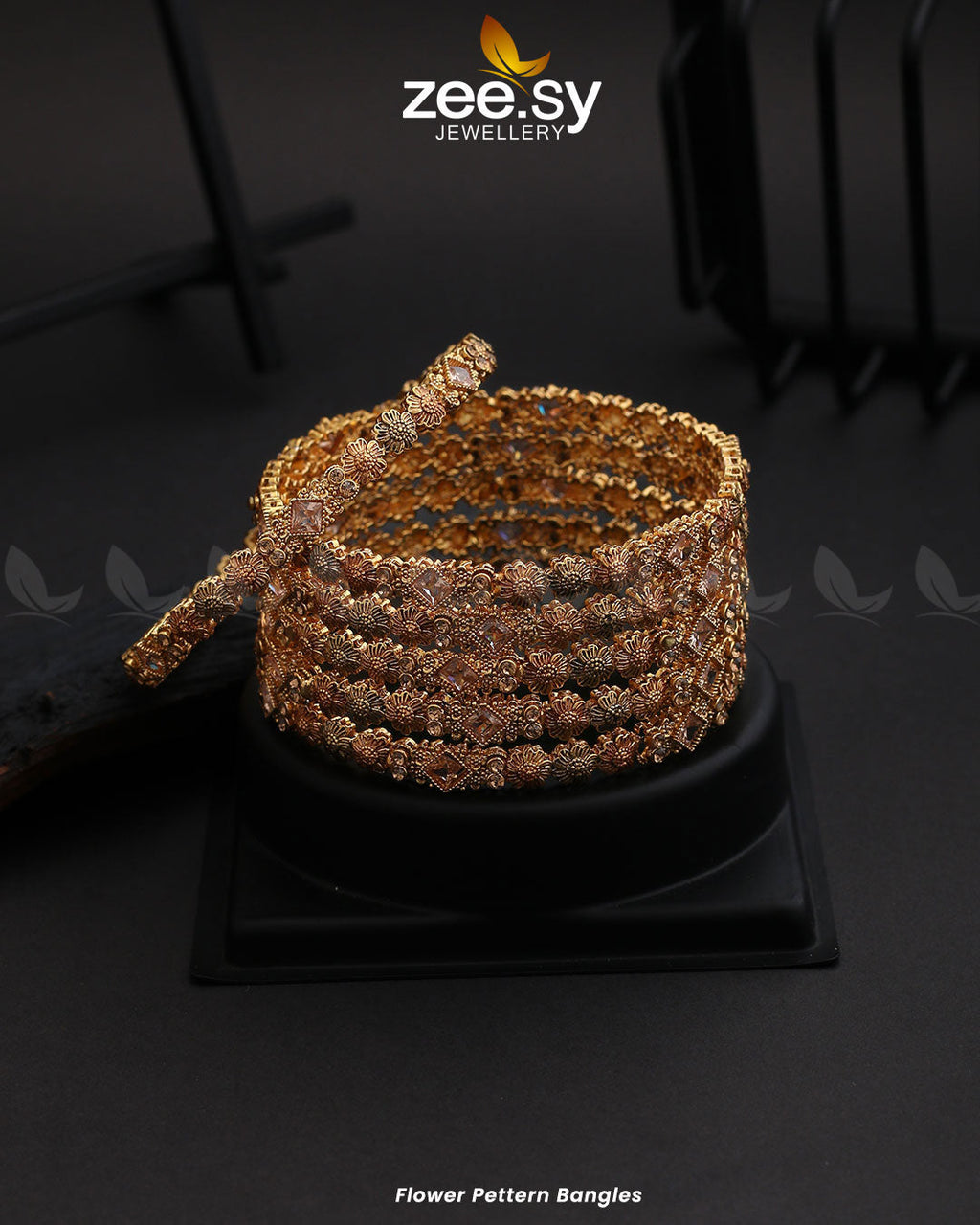 Flower Pettern Bangles - Libasekhas