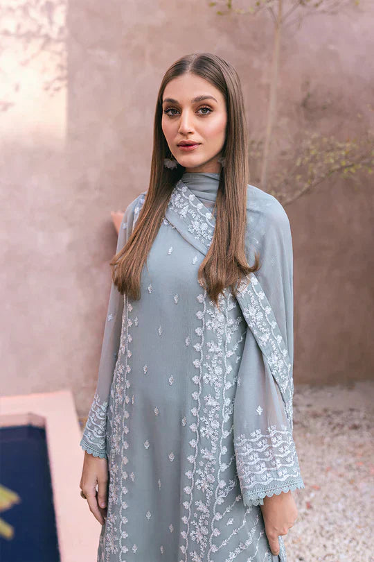 Azure | Embroidered Ensembles 3 Pcs | Frosted Fern - Riwayat-e-Khas