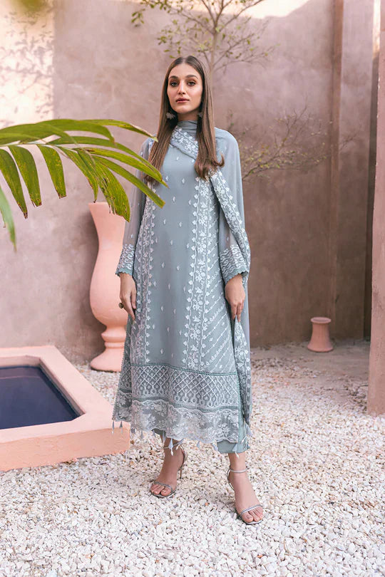 Azure | Embroidered Ensembles 3 Pcs | Frosted Fern - Riwayat-e-Khas