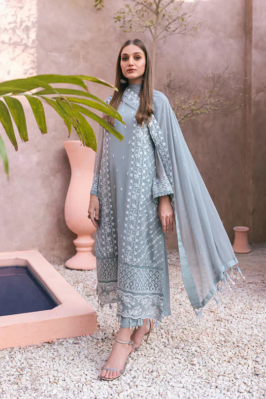 Azure | Embroidered Ensembles 3 Pcs | Frosted Fern - Riwayat-e-Khas