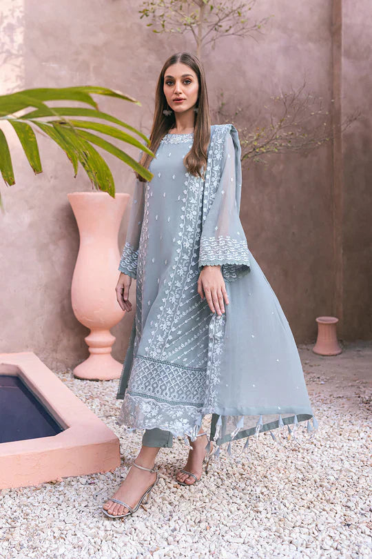 Azure | Embroidered Ensembles 3 Pcs | Frosted Fern - Riwayat-e-Khas