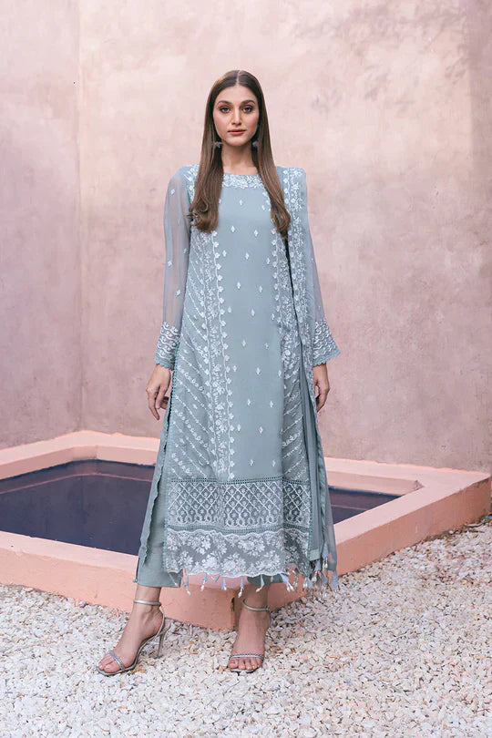 Azure | Embroidered Ensembles 3 Pcs | Frosted Fern - Riwayat-e-Khas