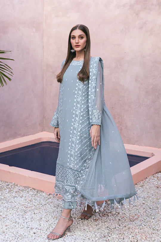 Azure | Embroidered Ensembles 3 Pcs | Frosted Fern - Riwayat-e-Khas