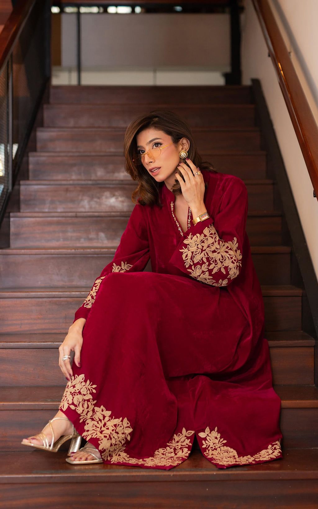 Asifa and Nabeel | zephyr | Fuchsia Royalty Kaftan