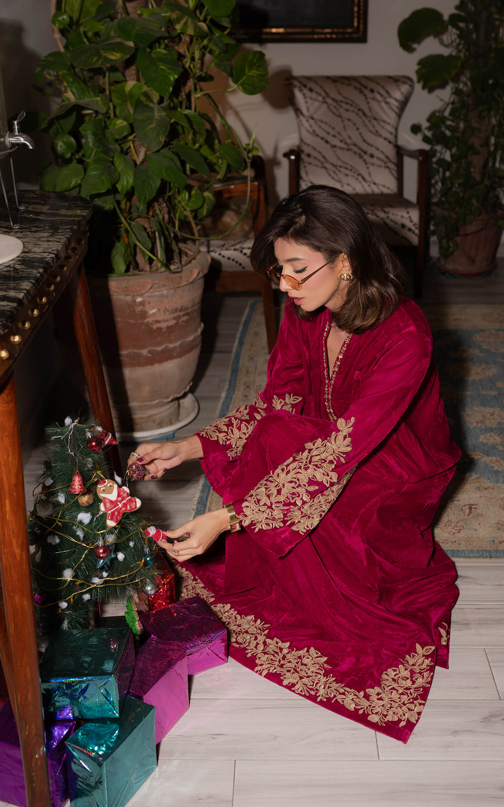 Asifa and Nabeel | zephyr | Fuchsia Royalty Kaftan