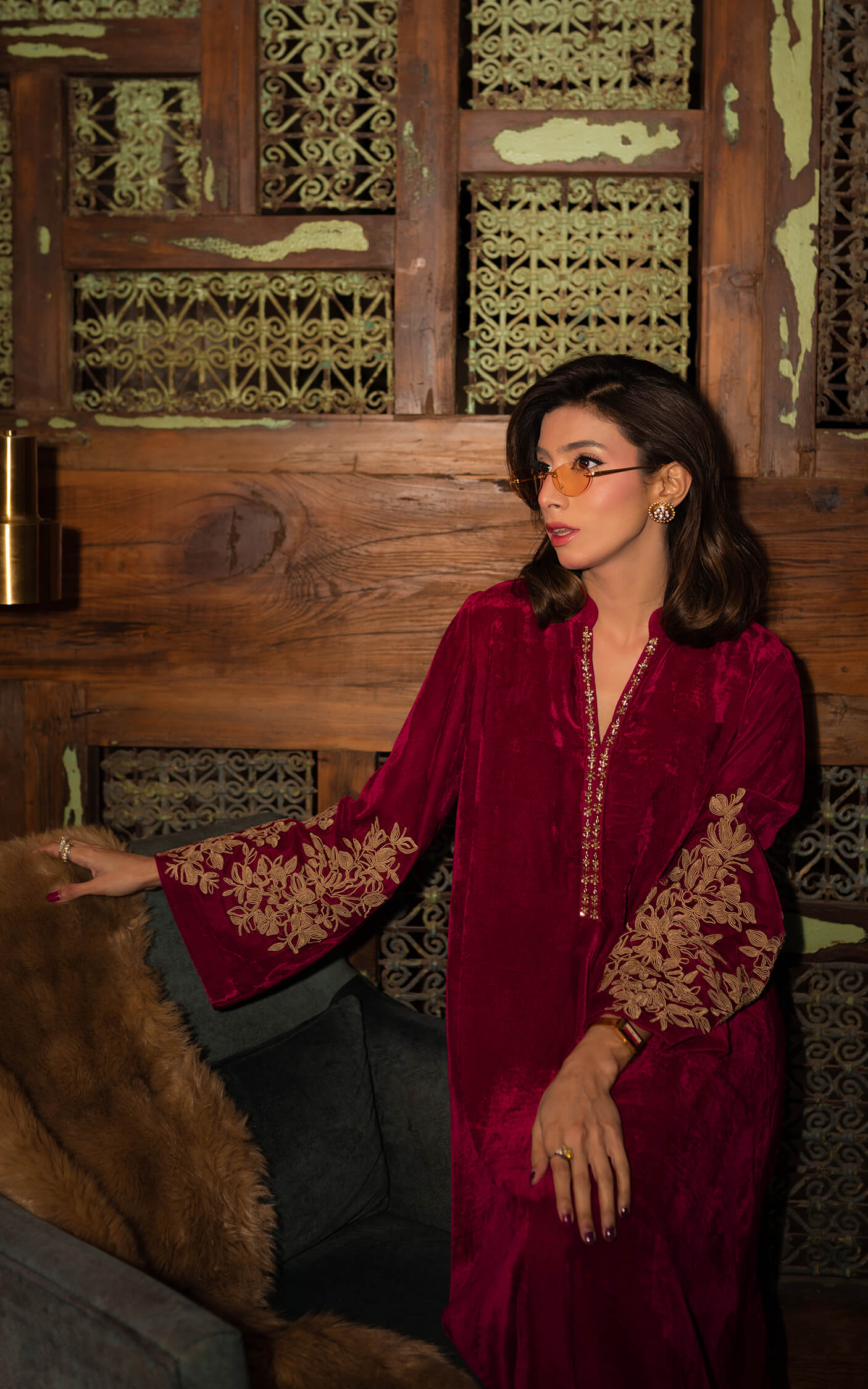 Asifa and Nabeel | zephyr | Fuchsia Royalty Kaftan