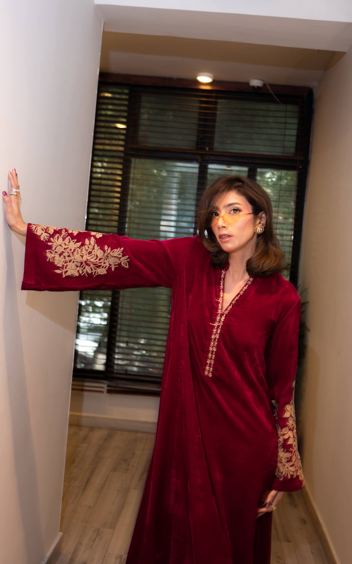 Asifa and Nabeel | zephyr | Fuchsia Royalty Kaftan