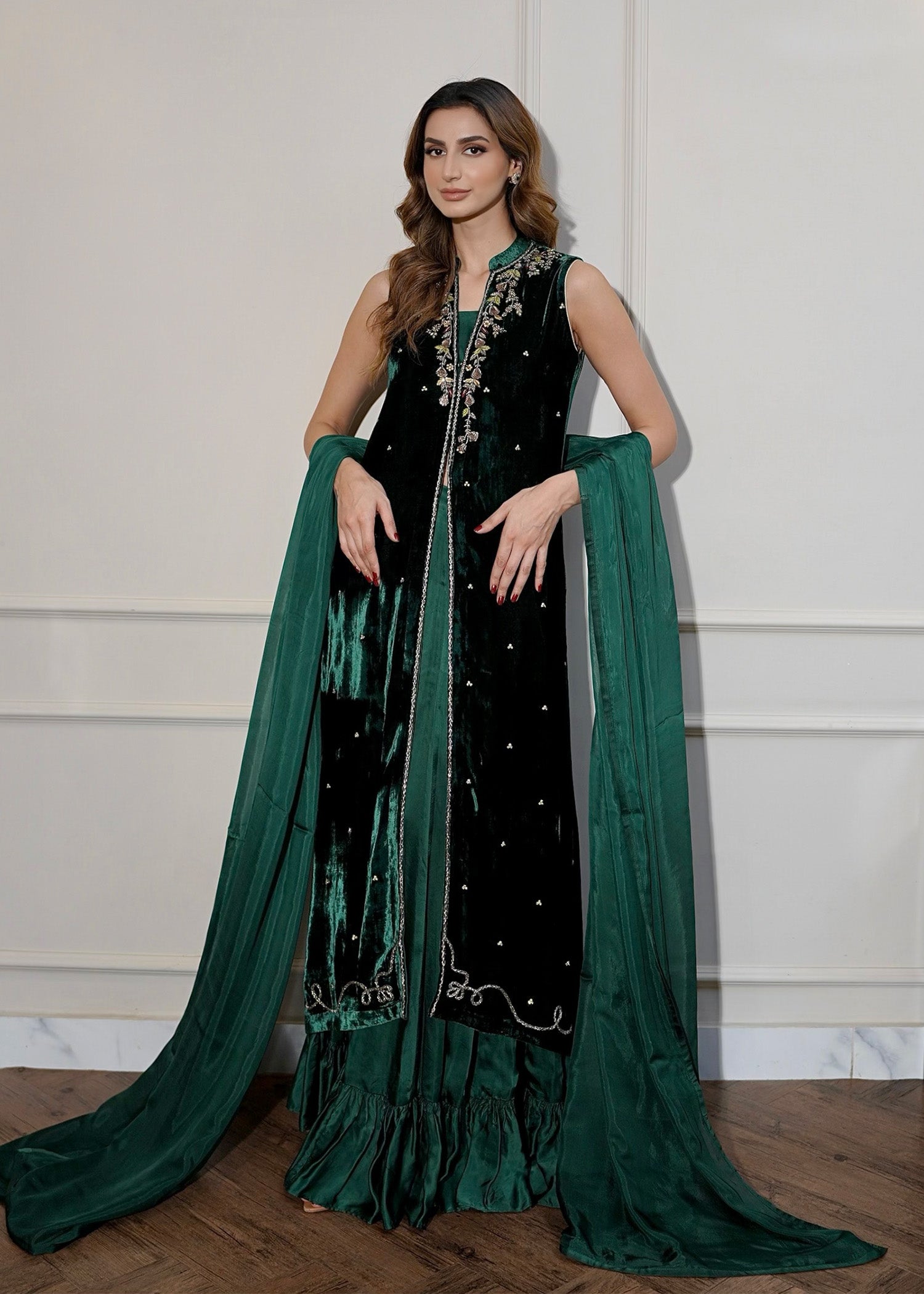 Mahum Asad | Voila Velvets | Emerald - House Of Anaya