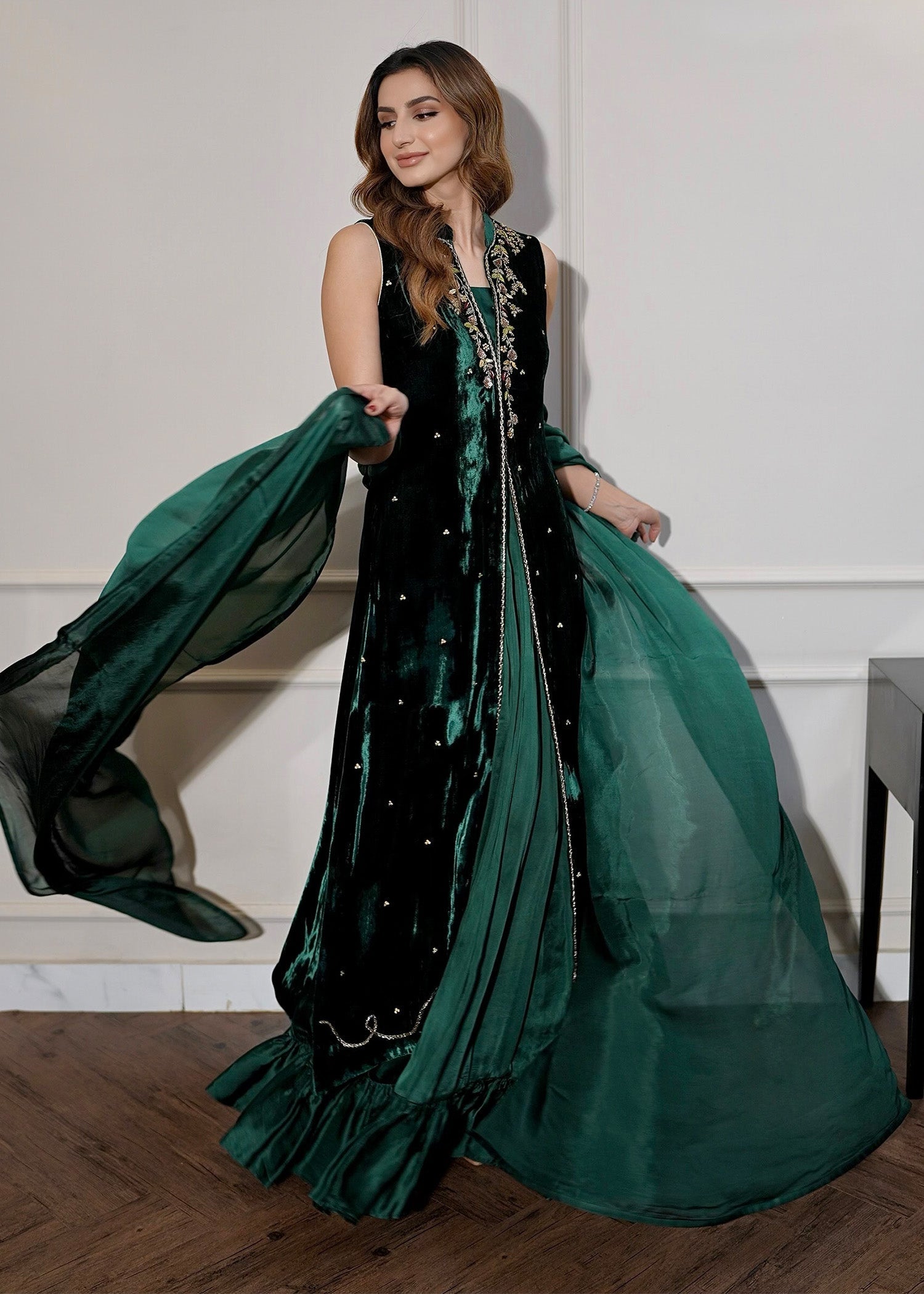 Mahum Asad | Voila Velvets | Emerald - House Of Anaya