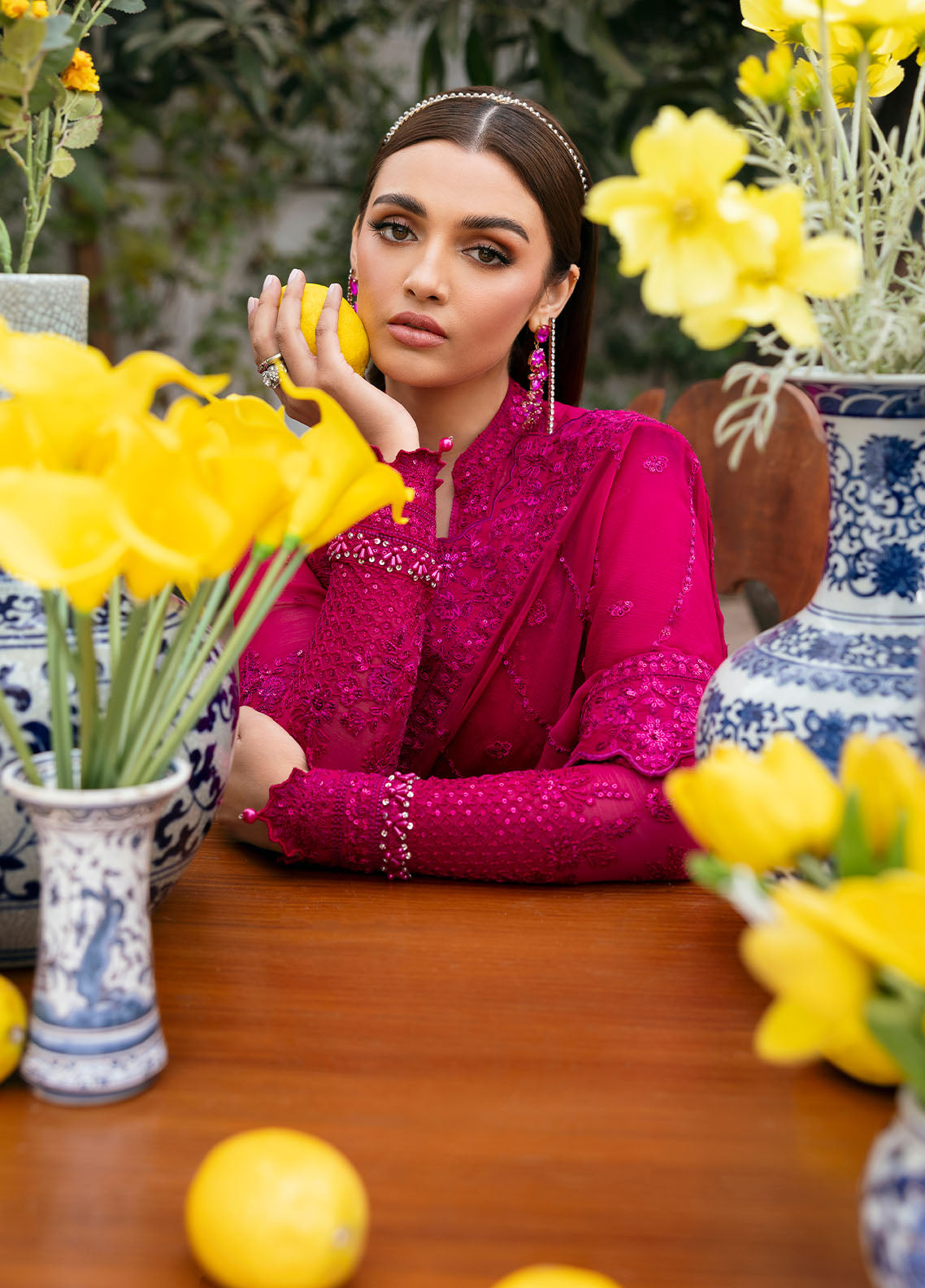 Gulaal | Reverie Embroidered Chiffon | ZEVIRA - House Of Anaya