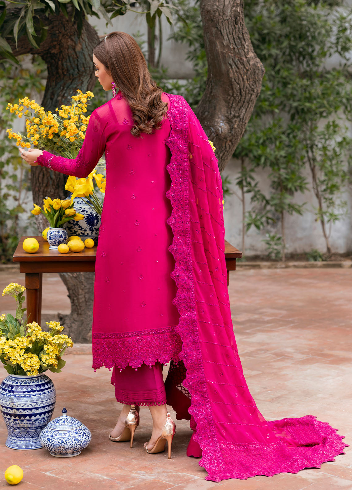 Gulaal | Reverie Embroidered Chiffon | ZEVIRA - House Of Anaya