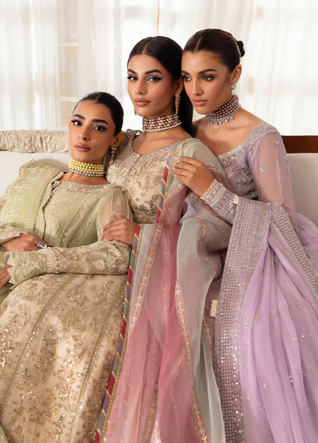 Gulaal | Reverie Embroidered Chiffon | VIRIDA - House Of Anaya