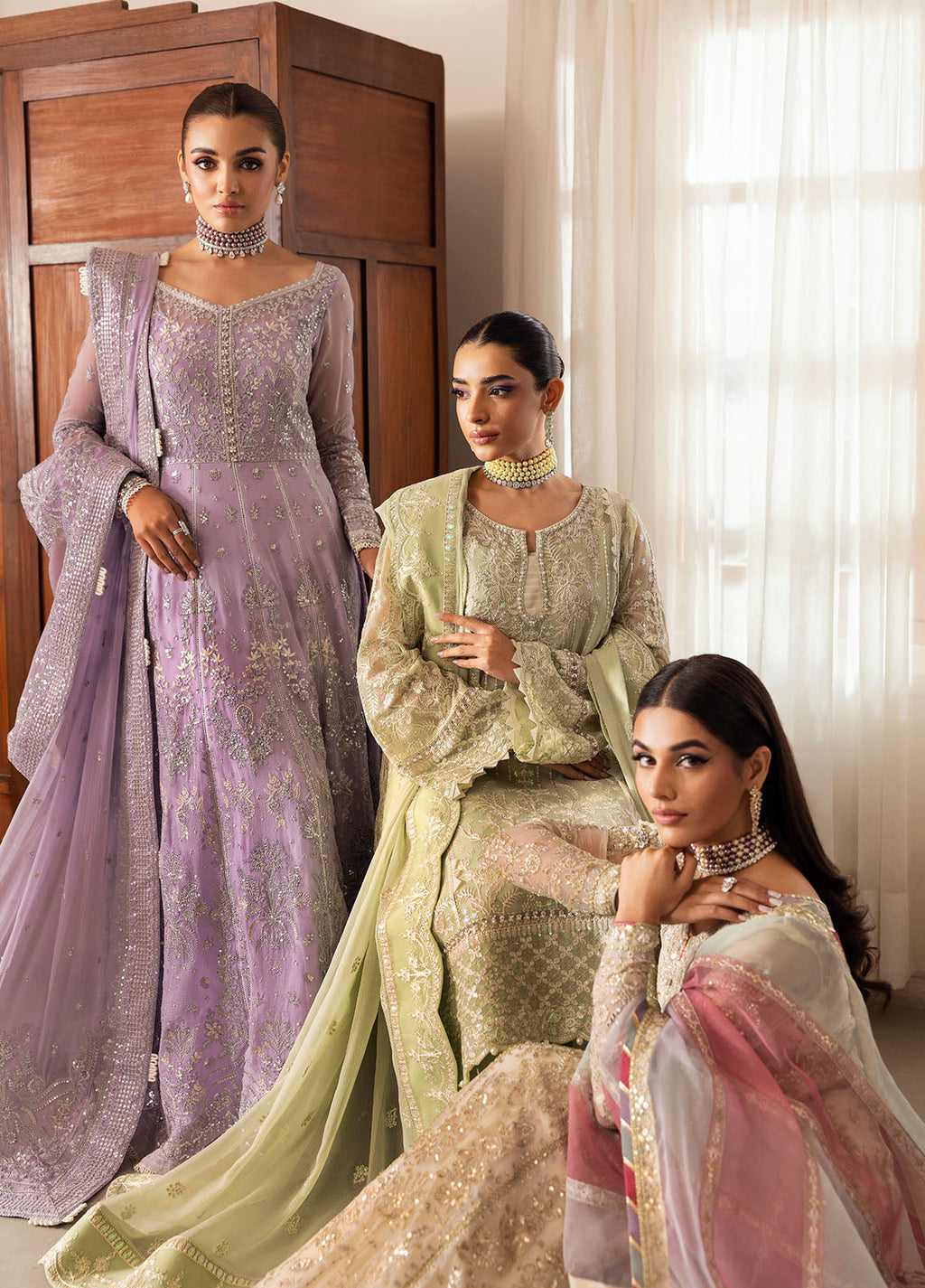 Gulaal | Reverie Embroidered Chiffon | VIRIDA - House Of Anaya
