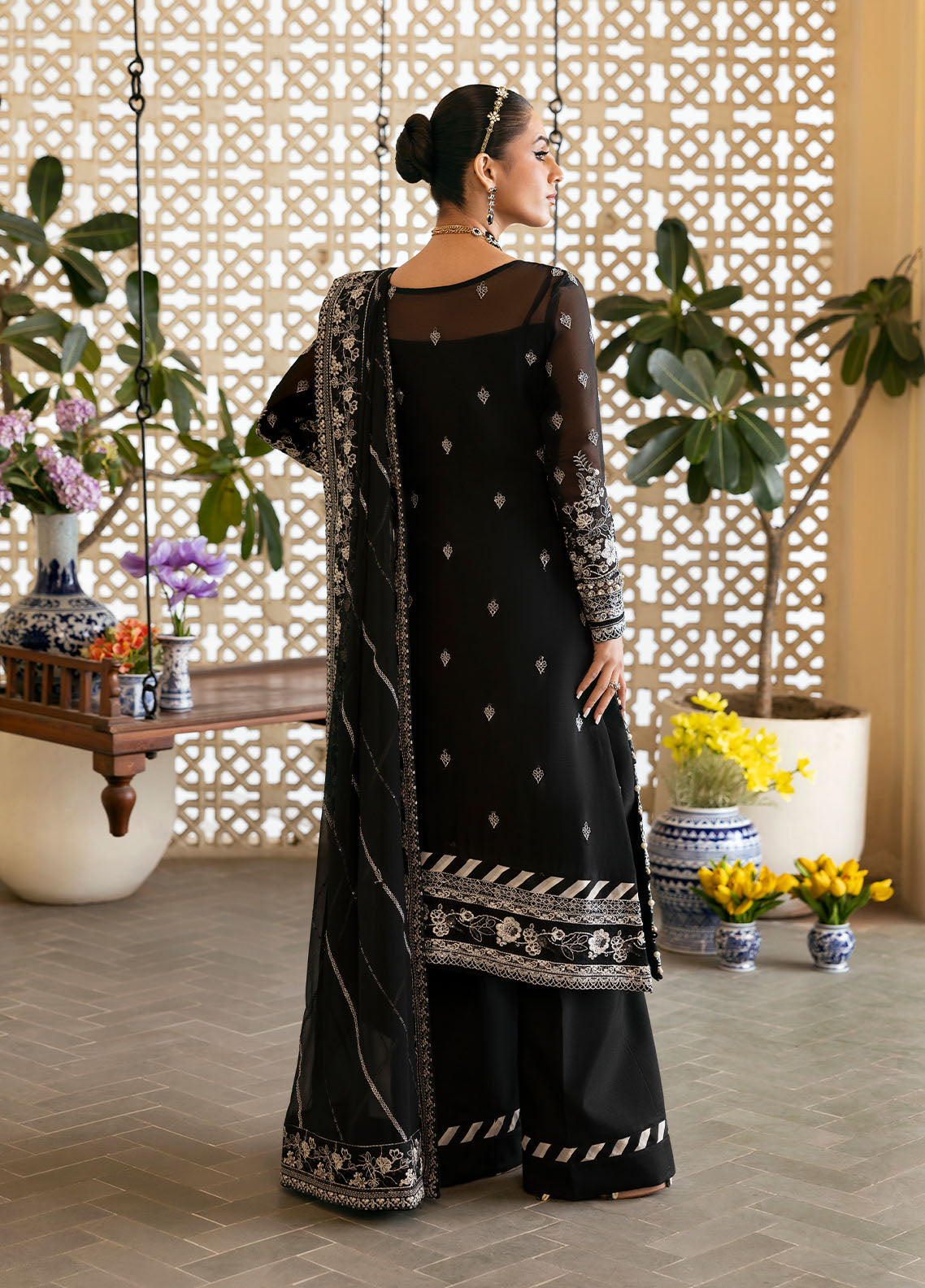 Gulaal | Reverie Embroidered Chiffon | NYRA - House Of Anaya